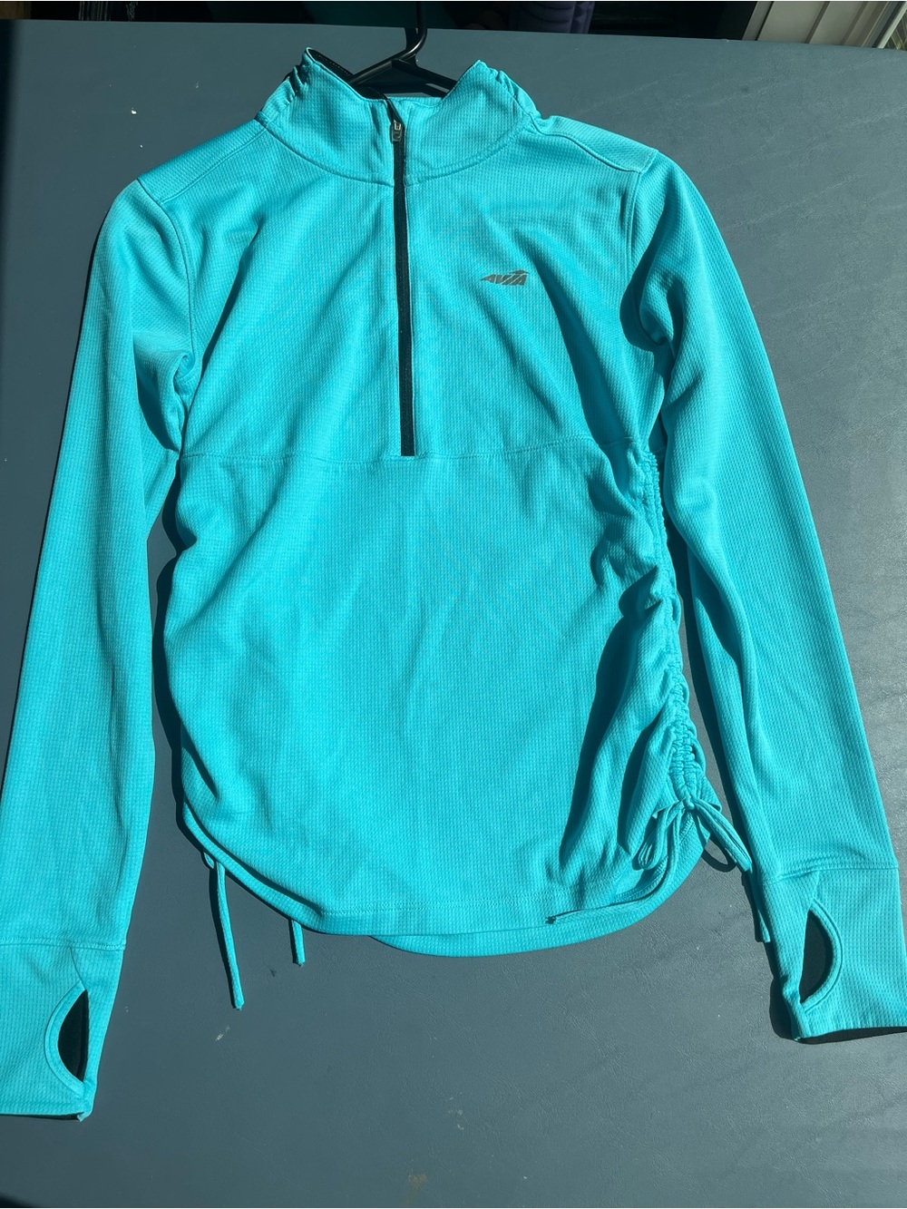 Avia Teal Half-Zip Pullover with Side Drawcord